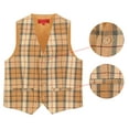 thumbnail image 3 of Gioberti Boy's Tweed Plaid Formal Suit Vest, 3 of 4