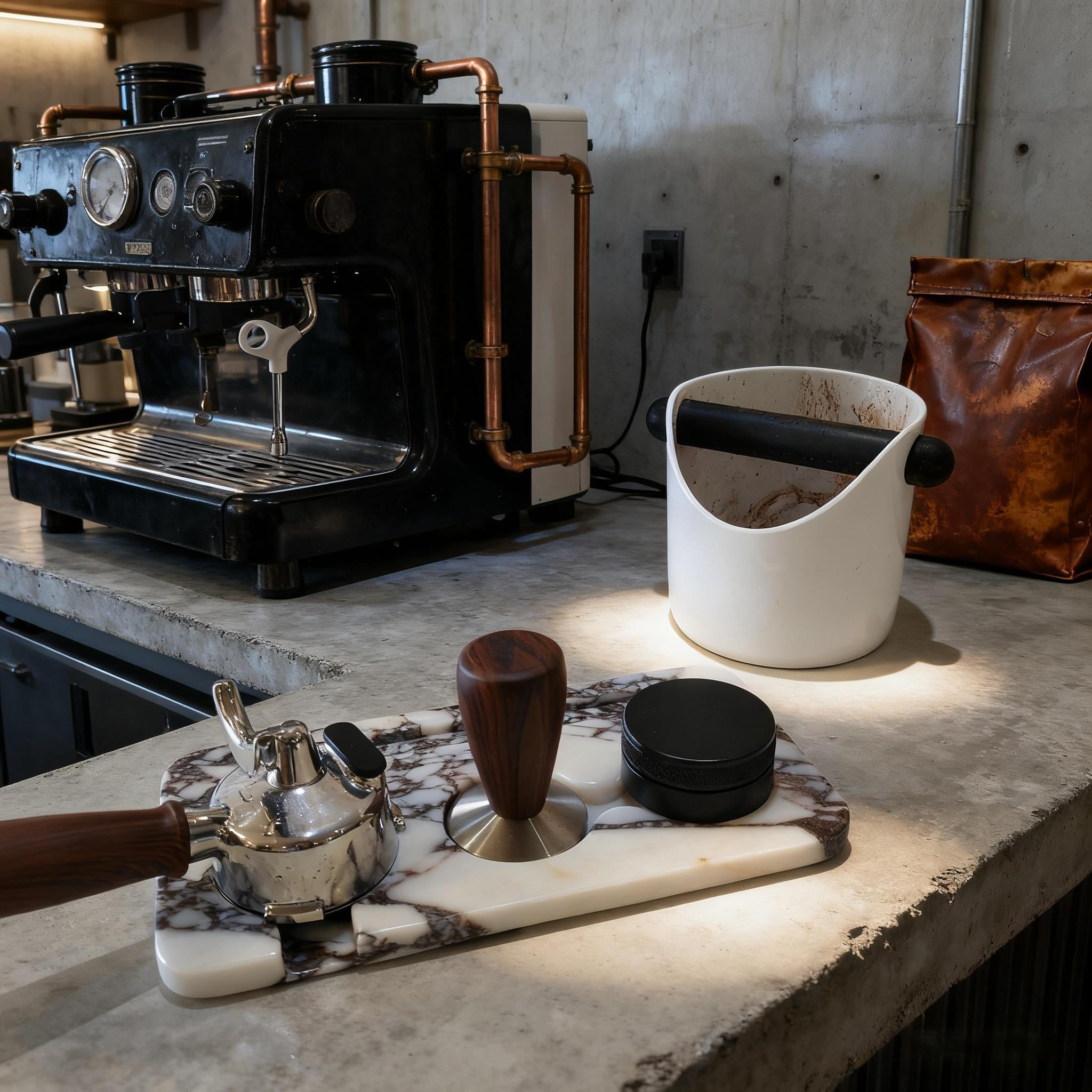Coffee Press Pad Natural Marble Holder Espresso Coffee Machine