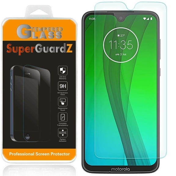 [2-Pack] For Motorola Moto G7 - SuperGuardZ Tempered Glass Screen Protector, Anti-Scratch, 9H Hardness, Anti-Bubble, Anti-Shock