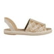 thumbnail image 2 of Huarache Sandalia piso Alpargata Diseño Tejido Camel Blanco Castalia  086-18, 2 of 3