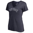 thumbnail image 2 of Women's Navy New York Yankees Team Wordmark T-Shirt, 2 of 3