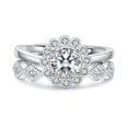 thumbnail image 2 of HomeKingdee Adjustable Moissanite Snowflake Rings Set (2 Pcs) - Fashionable Zircon and Copper Engagement Rings for Women, Perfect for Parties, Dates and Gifts, 2 of 5