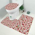 thumbnail image 2 of Beige Christmas Santa and Gift Pattern Bathroom Rugs Sets 3 Piece,Toilet Cover Set,Absorbent Non Slip Bathroom Mats Sets with U-Shaped Contour Rug Toilet Rug Set, 2 of 5