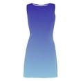 thumbnail image 5 of Lovskoo Womens T Shirt Short Mini Dress Gradient Color Summer Dress Scoop Neck Sleeveless Tank Dresses Basic Bodycon Mini Dress Blue, 5 of 6