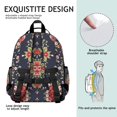 thumbnail image 5 of Pioneer Flower Floral Print Pattern Backpack for School, Cute School Bag with Adjustable Shoulder Straps and Padded Back, 15.25"x11.5"x5.25", 5 of 5
