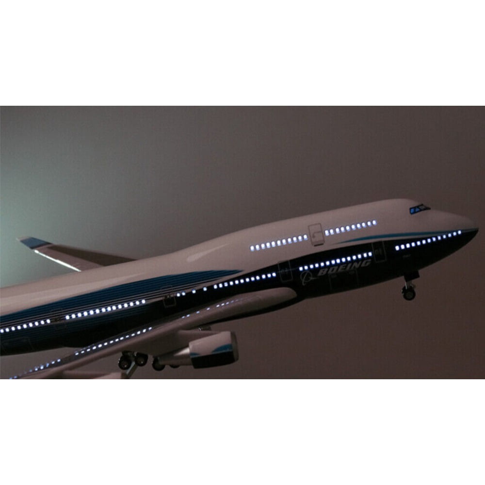 Cocobaby Airplane Aircraft 1/150 B747 Boeing 747-400 Plane Model Replica Resin LED Lights