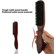 Brush for Smoothing Hair, Boar Hair Brush,for Women and Men Barber Beard Dark Red