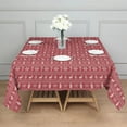 thumbnail image 3 of Red Christmas Knitted Pattern Square Tablecloth,Waterproof Square Table Cover,Wipeable Spillproof Washable Table Cover for Home Kitchen Party Decor 60"x60"(152x152cm), 3 of 6