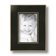 thumbnail image 2 of ArtToFrames 4" x 6" Honors Black with Gold Picture Frame, 4x6 inch Black Wood Poster Frame (WOM-5158), 2 of 7