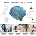 thumbnail image 5 of Pofeuu Peacock Print Multifunction Beanie Hat for Men Women Fashion Scarf Soft Stretch Skull Cap, 5 of 8