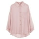 thumbnail image 1 of Abrigo tipo cárdigan Yuyangstore con protección solar de gasa transparente rosa, 1 of 7