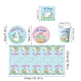 thumbnail image 2 of 52Pcs Easter Decorations Set - Easter Paper Plates & Napkins Sets, Easters Dinnerware/Tableware Sets Including Cups Straws Plastic Cutlery Disposable Tablecloth for Easter Party Supplies Decor B, 2 of 5