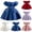 Blue, variant on ATOGUTA Girl Dresses Bridesmaid Summer Wedding Pageant Dresses Princess Birthday Party Size 1-5T, Purple