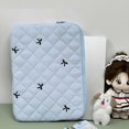 thumbnail image 4 of Blue Quilted Laptop Sleeve Bag with Bow Detail Small Size, 4 of 8