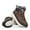 A Brown, variant on Men Snow Boots Non- Insulated Fur Winter Shoes with Lace Thermal Waterproof Outdoor Work Shoes Comfortable Ankle Booties White 45