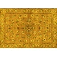 thumbnail image 1 of Ahgly Company Machine Washable Indoor Rectangle Persian Yellow Traditional Area Rugs, 6' x 9', 1 of 4