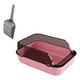thumbnail image 3 of Caja de arena para gatos con parte abierta Bandeja de arena para mascotas Fácil de limpiar Viaje Portátil Desmontable Lados altos Inodoro , Rosado, 3 of 8