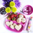 thumbnail image 6 of Re-Play Toddler Plates with Dividers - Deep-Walled 3 Compartments Divided Plates for Kids - Dishwasher & Microwave Safe - Made in USA - Set of 3 - Pixel Blush, 6 of 11