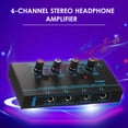 thumbnail image 3 of Professional Ultra-Low Noise 4-Channel Headphone Amplifier with Independent Volume Control, RGB Lighting, Metal Construction, Compact Design – Ideal for Recording Studio Lossless Monitoring & Audio, 3 of 6