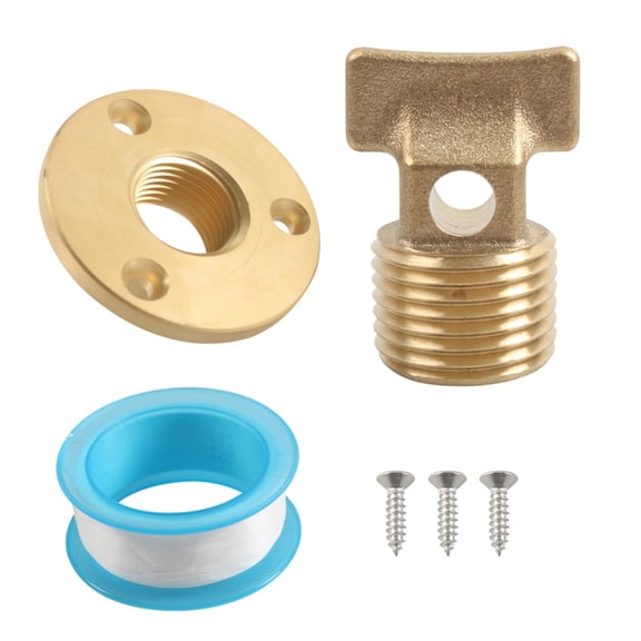 1/2in Brass Drain Plug for Marine Use for Rustproof Fits Drains Simple Operate