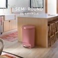 thumbnail image 2 of simplehuman Kitchen Trash Can, 13 Gallon Plastic Step Garbage Bin with Secure Slide Lock Lid, Blush, 2 of 7