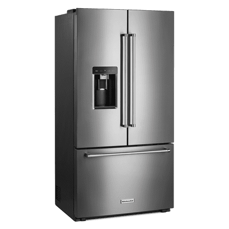 KitchenAid - 23.8 Cu. Ft. French Door Counter-Depth Refrigerator - Stainless Steel