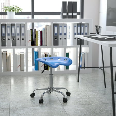 UPC: 0812581012293 | Flash Furniture Vibrant Bright Blue Tractor Seat and Chrome Stool