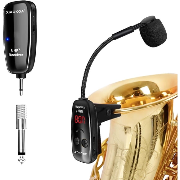 Micrófono Inalámbrico XIAOKOA UHF para Saxofón e Instrumentos