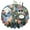 Pioneer Flower Floral-1, variant on Pioneer Flower Floral Print Pattern Round Tablecloth 60"x60",Wrinkle Wipeable Table Cloth for Kitchen Dining Room Picnic Patio Party