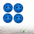 thumbnail image 2 of 4x pelotas de Floorball, pelotas de competición portátiles huecas, pelotas de Unihockey para profesionales del juego, entrenamiento práctica, gimnasio Azul, 2 of 8
