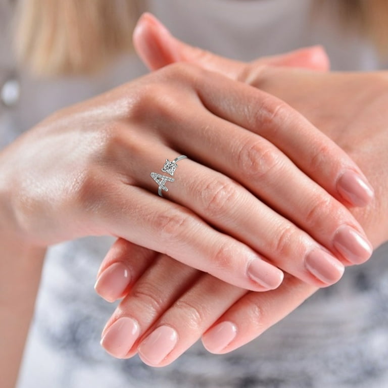 Alphabet hotsell rings silver