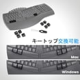 thumbnail image 3 of Perixx Periboard-612B Wireless Ergonomic Split Keyboard with Dual Mode 2.4G and Bluetooth Feature, Compatible with Windows 10 and Mac OS X System, Bl, 3 of 9