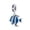 Blue Fish Pendant, variant on Charm for Women Bracelets 925 Sterling Silver Marine Animals Dangle Pendant,Lotus Pond Koi Pendant,Vitality,Lotus Pond Koi Pendant,Vitality
