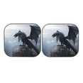 thumbnail image 7 of Haiem Valley Gray Dragon Car Windshield Sun Shade (2 Pieces) Foldable Windshield Sun Shade Car Accessories for Truck SUV Pickup-Small, 7 of 7