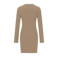 thumbnail image 5 of hotojiny Sweater Dress for Women Trendy Elegant Cocktail Party Pencil Dress Knitted Long Sleeve Bodycon Mini Dress, 5 of 7