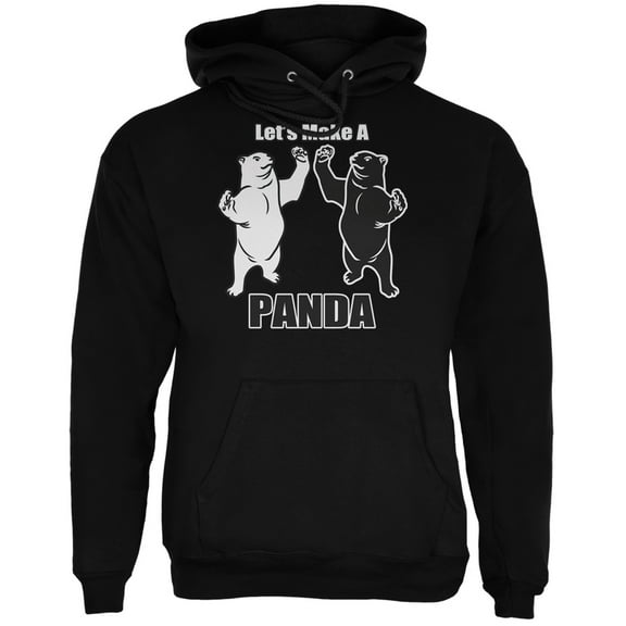 Let's Make a Panda Funny Black Adult Hoodie