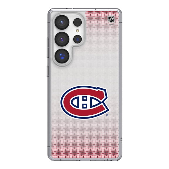 Montreal Canadiens Linen Logo Galaxy Clear Case