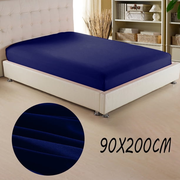 Fiudx Ofertas Relámpago Funda De Colchón Sábana Bajera Ajustable Clásica De Algodón En Muchos Colores 90 X 200 Cm