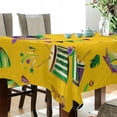 thumbnail image 3 of Coolnut Mardi Gras Tablecloth, Waterproof Washable Polyester Square Table Cover, Durable Tablecloth for Kitchen Dining Table Party Decor, 60"X 90", 3 of 7