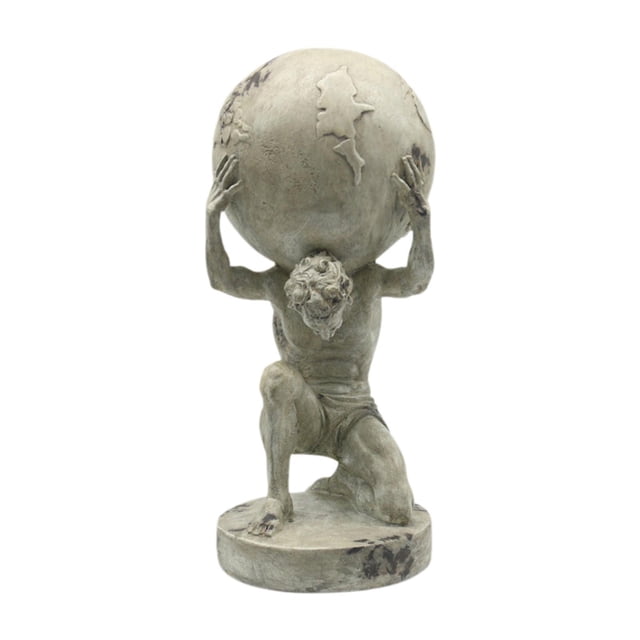 Estatua de Titán Griego Gloria hecha a mano para decoración de sala de estar tamaño 15 cm x 14 cm x 29 cm