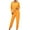 Yellow, variant on Homenesgenics Sports Set for Women Color Loose Casual Two-piece Sets Long Sleeve Shirt Blouse and Pants Set with Pocket