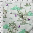 thumbnail image 3 of oneOone Velvet Sea Green Fabric Tropical Beach Craft Projects Decor Fabric Printed By The Yard 58 Inch Wide, 3 of 4