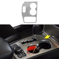 thumbnail image 1 of Cubierta del Botón de la Palanca de Cambios ABS Única para Jeep Grand Cherokee 2014-2015, Control del Panel de Consola, Calcomanía Decorativa de Accesorios Interiores Tono Plateado, 1 of 6