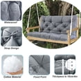 thumbnail image 6 of YLLN 70*40 Inch Porch Swing Cushions, Patio Furniture Cushions With 4" Thicken Backrest, Bench Cushions For Outdoor Furniture, Anti-Fading Waterproof Patio Cushions(Light gray), 6 of 7