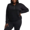 thumbnail image 4 of Danskin Women's Luxe Half Zip Pullover Top (Black/Small), 4 of 6