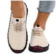 thumbnail image 1 of Womens Fashion Sneakers with Rubber Sole Casual Leather Lace up Walking Flat Work Shoes Spring Fall, 1 of 4