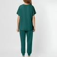 thumbnail image 5 of Scrubs Set for Women Nurse Uniform Jogger Suit V-Neck Scrub Top & Jogger Pant with Pockets for Nurse Workwear Green Xl, 5 of 6