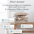 thumbnail image 2 of Southshore Fine Linens Perfect Paisley Reversible Oversized Comforter Set, Double Brushed Microfiber, Down Alternative, 3 Piece, 1 Comforter and 2 Shams, Taupe, Full/Queen, 2 of 9