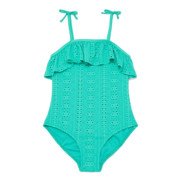 Wonder Nation Girl's Eyelet 1-Piece, Sizes 4-16