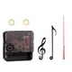 thumbnail image 1 of Long Shaft Quiet Quartzs Clock Movement Kits Clock Mechanism with Music Note Fork Pencil Hands for DIY Repair Projects, 1 of 4